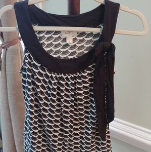 Ann taylor loft XS geometric tank top black